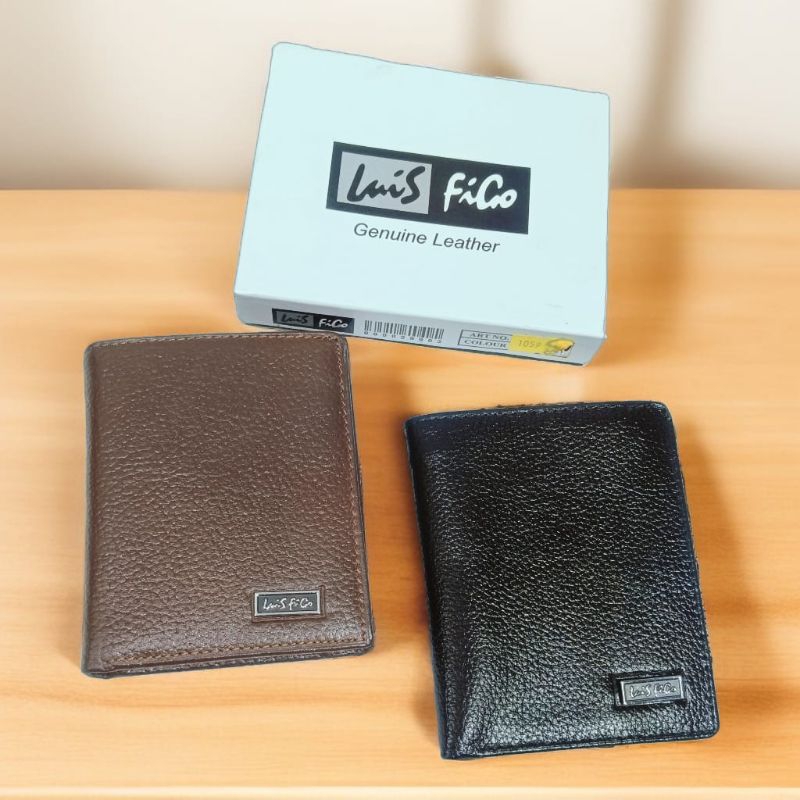 Dompet Pria Lipat Buku Kulit Asli Luis Figo