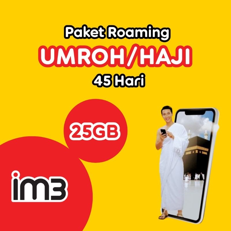 Paket Internet Umroh Haji Indosat IM3 45 Hari