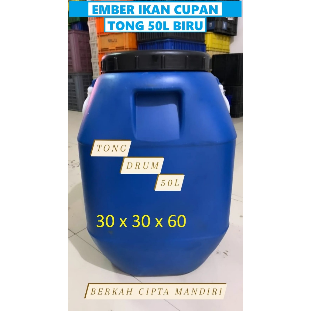 Tong Drum 50kg buat sampah Bekas Gula Tong Drum Foodgrade / Tong Sampah Tong Drum 50kg