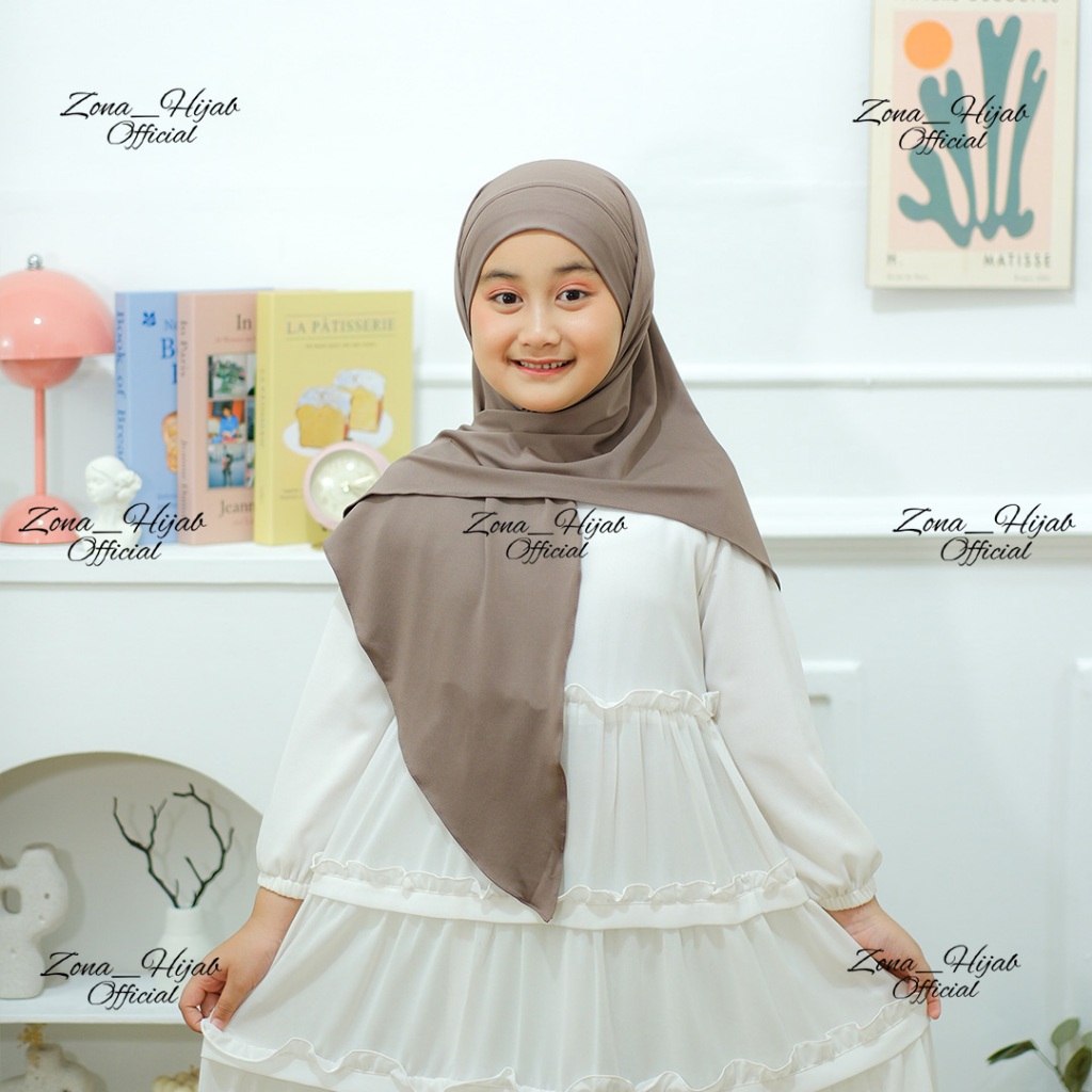 TERMURAH Hijab Anak Segitiga Malay jr Jersey Jilbab Segitiga Tali Malay Inner Bando Kerudung Anak