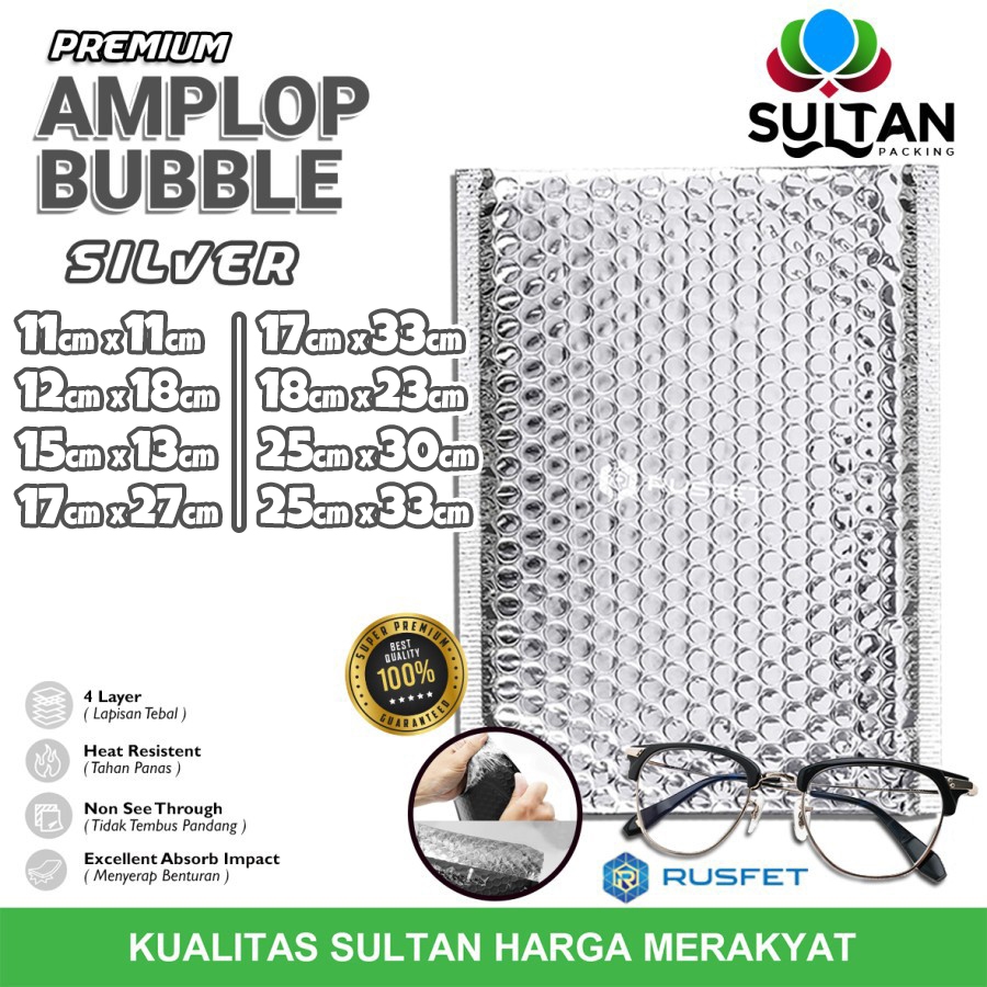 

Amplop Bubble Mailer Amplop Bubble Packing Murah Silver Glossy Satuan