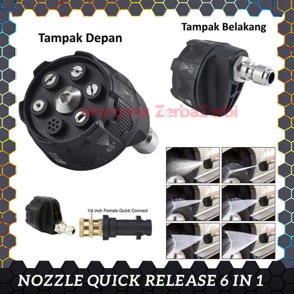 KEPALA PISTOL TEMBAKAN SEMPROTAN SEMPROT AIR ADJUSTABLE QUICK RELEASE NOZZLE NOZLE NOSEL TIP TEKANAN