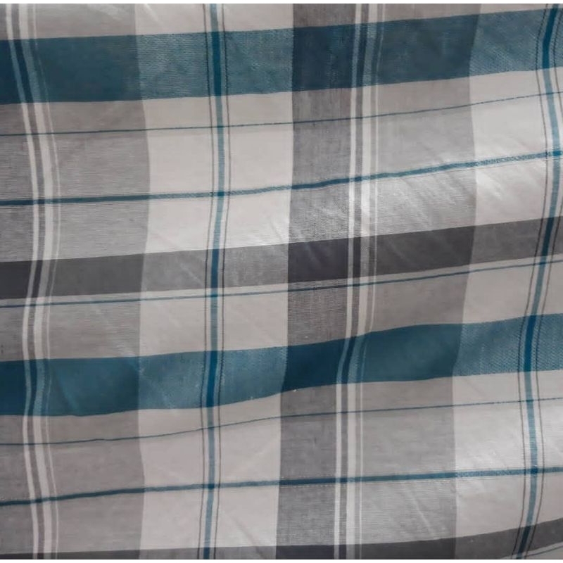 1/2 meter Kain Linen | Katun Linen | Bahan Linen | Kain Meteran | Katun Linen Motif Kotak | Bahan Im