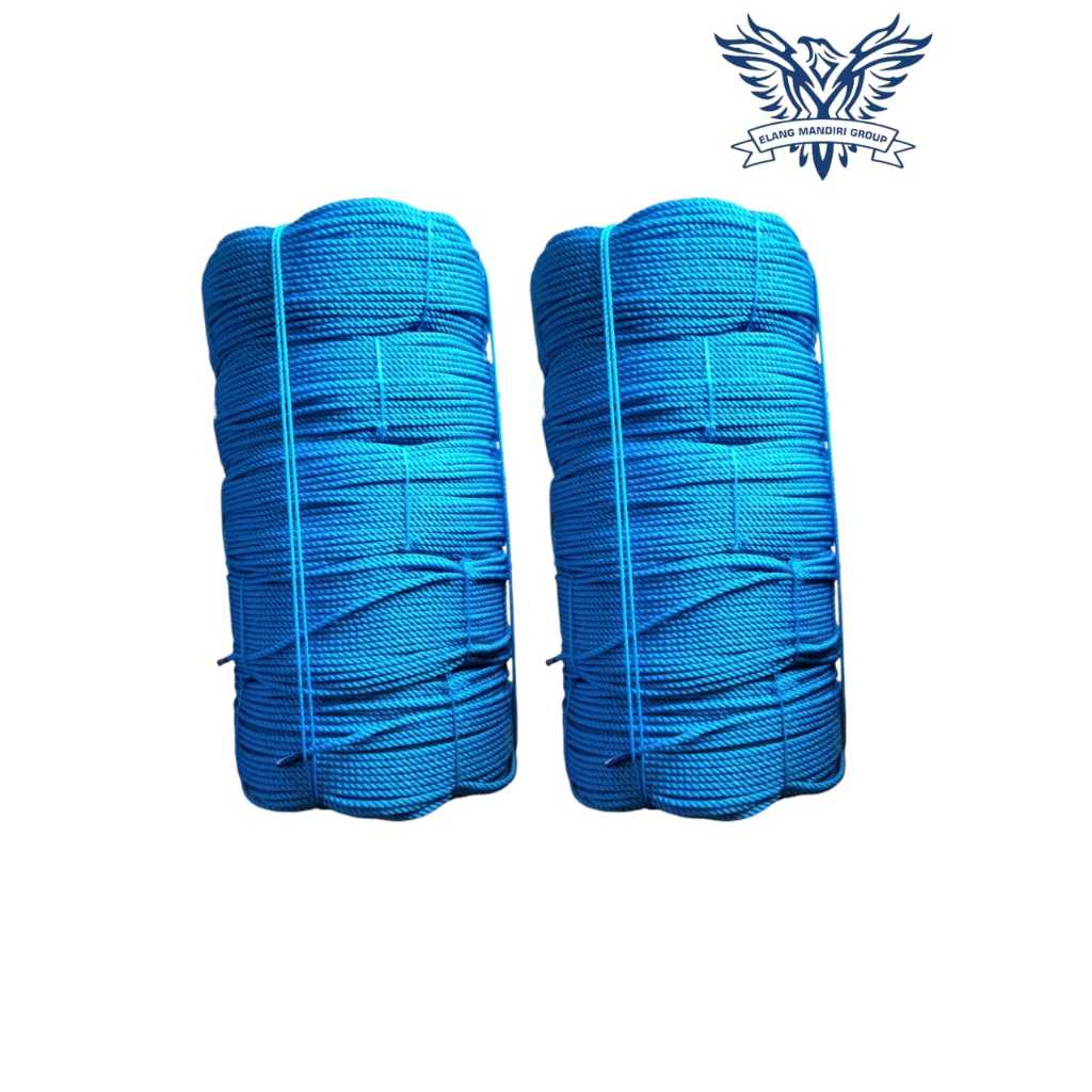 Tali Tambang 5 mm 1 kg Tali Tampar/ Tambang Plastik Warna Biru