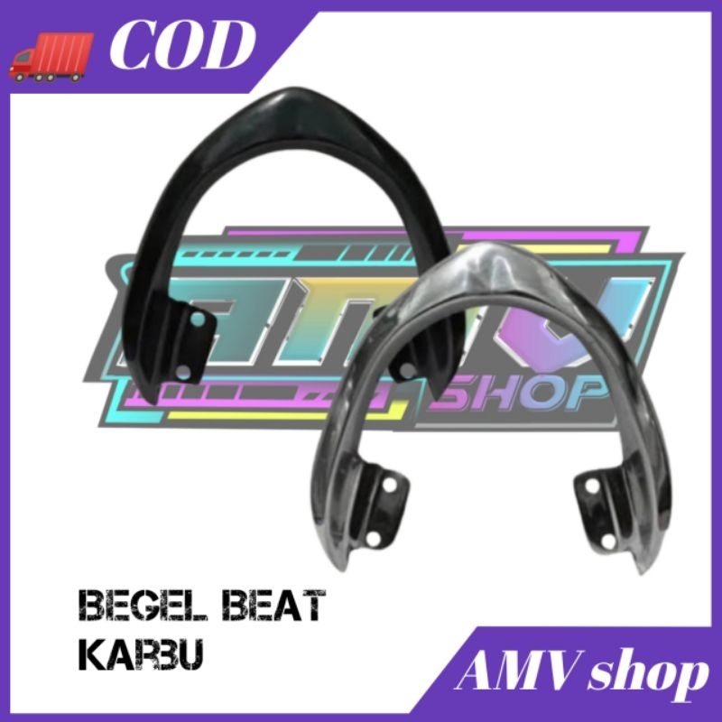 Begel Behel belakang Beat karbu model ori Behel Beat Karbu Chrome Krom Poles Variasi Begel Planger B