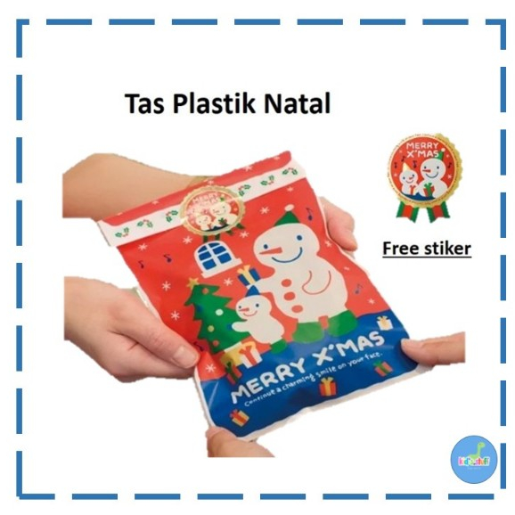

Tas Souvenir Natal/ Tas Plastik Goodie Bag Tema Natal/ Plastik Kemasan Natal