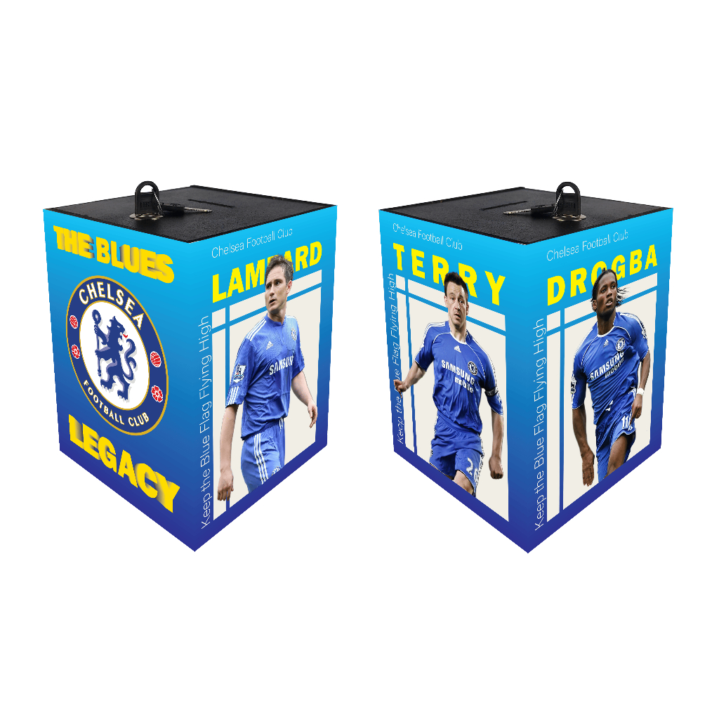 Celengan Jumbo Kotak Kayu MDF Karakter Unik Keren Bola Tabungan Uang Mixue Ukuran Besar