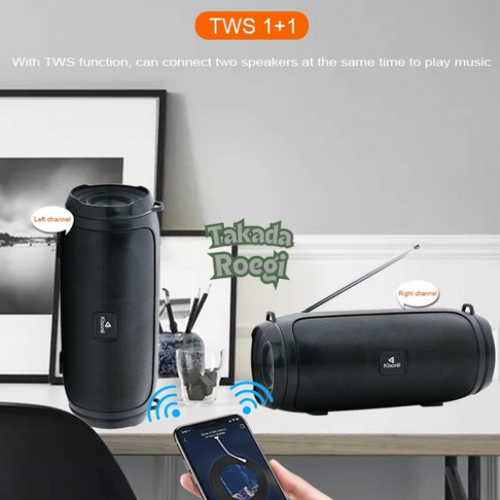 Speaker Spiker Audio Musik Mp3 Bluetooth Wireless Soundbar Super Bass Stereo High Quality