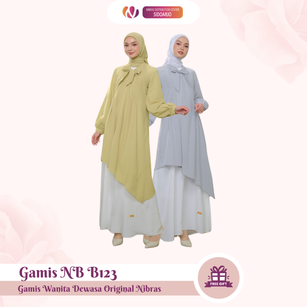 Gamis Korean Style Muslimah Wanita Polos Unik Lucu Gamis Terbaru Remaja Nibras NB B123