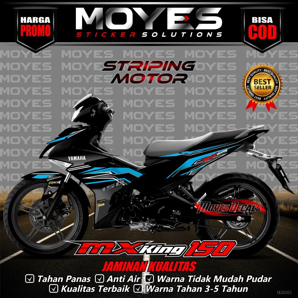 Striping MX King 150 - Decal MX King 150 - Stiker MX King 150 - Decal Stiker MX King 150 Racing JS00