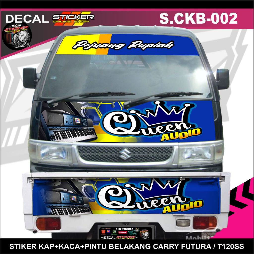 STIKER KAP DEPAN + KACA ATAS + PINTU BELAKANG MOBIL CARRY FUTURA / MITSUBISHI T120SS DECAL PRINT PIC