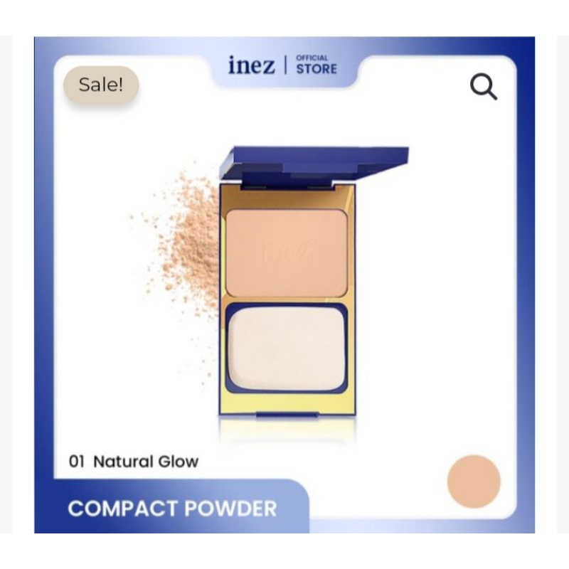 Bedak warna Natural/Bedak baguss/waterproof/inez/ori