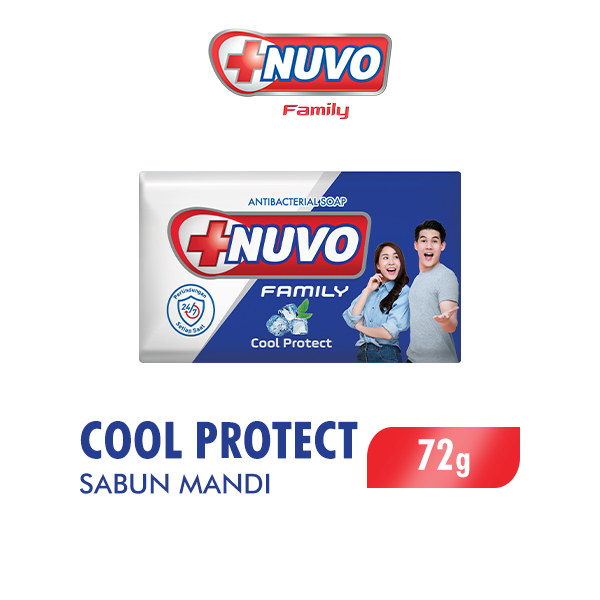 NUVO COOL PROTECT ISI 3 / SABUN MANDI BATANG 72 GRAM
