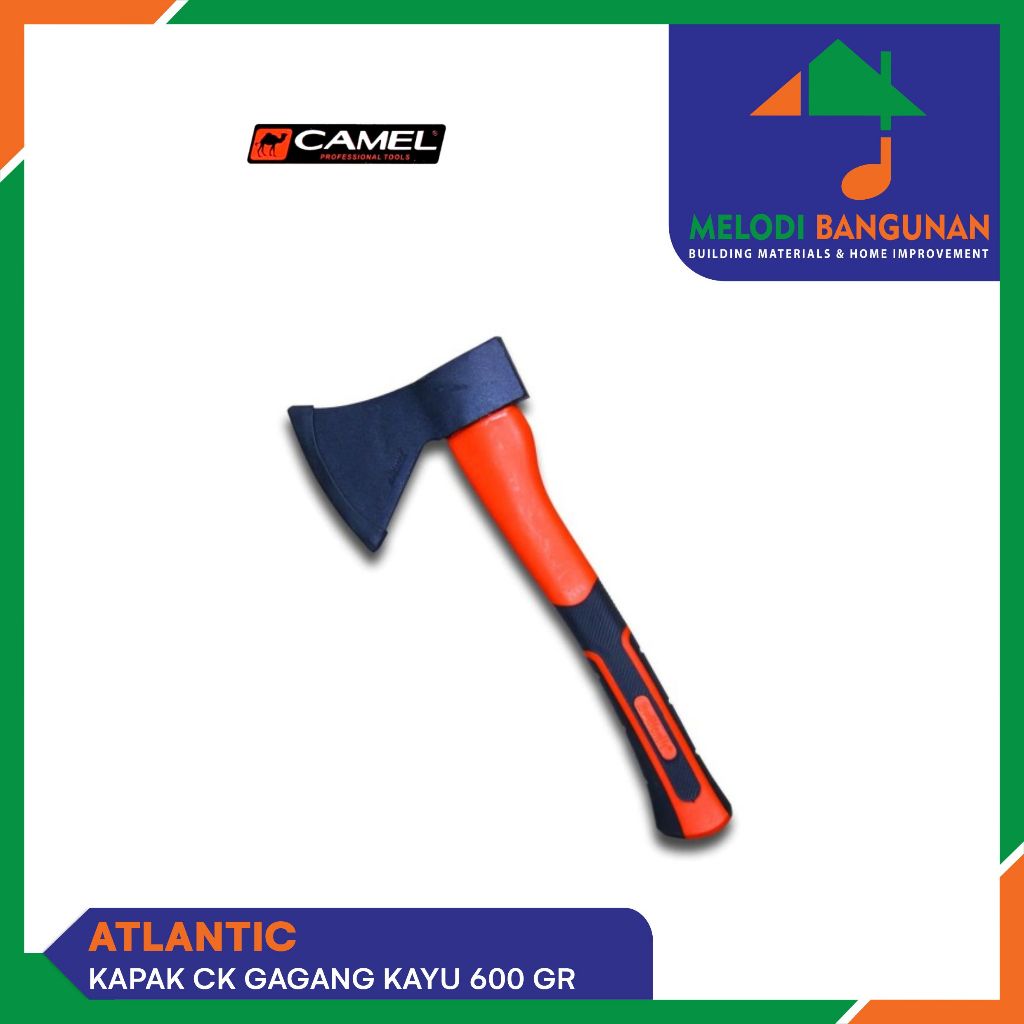 Atlantic - Kapak + Kampak Palu Damkar Pemadam Kebakaran Gagang Fiber Karet