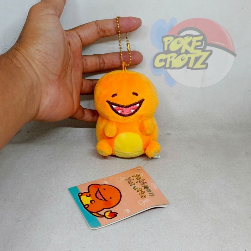 Boneka Charmander Mascot Plush Keychain Pokemon Yurutto tag 9 cm