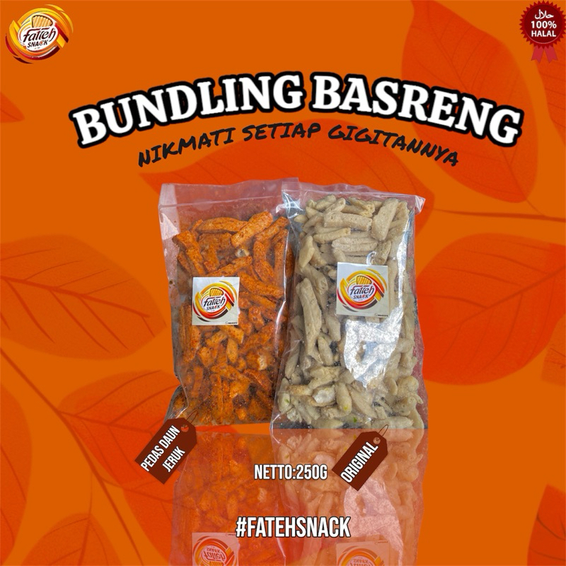 

Basreng Pedas Daun jeruk 250g - Basreng cemilan snack