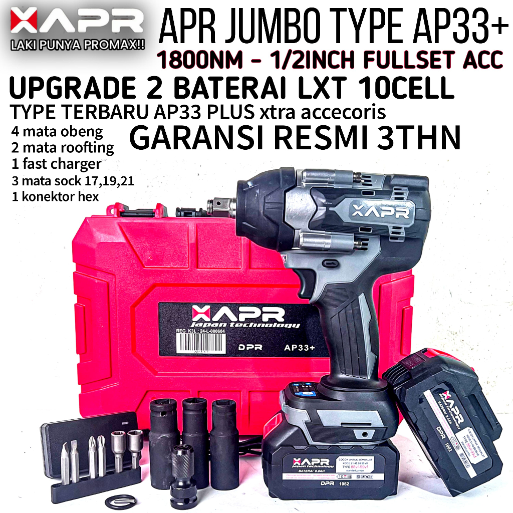 PROMO 1JAM IMPACT APR JUMBO 99V 1800NM AP33 GARANSI RESMI 3THN YG REDY APR TYPE AP26