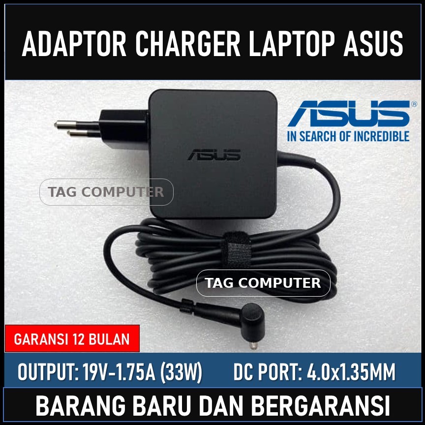 ADAPTOR CHARGER LAPTOP ASUS SONIC MASTER A409M 19V-1.75A 33W ORIGINAL