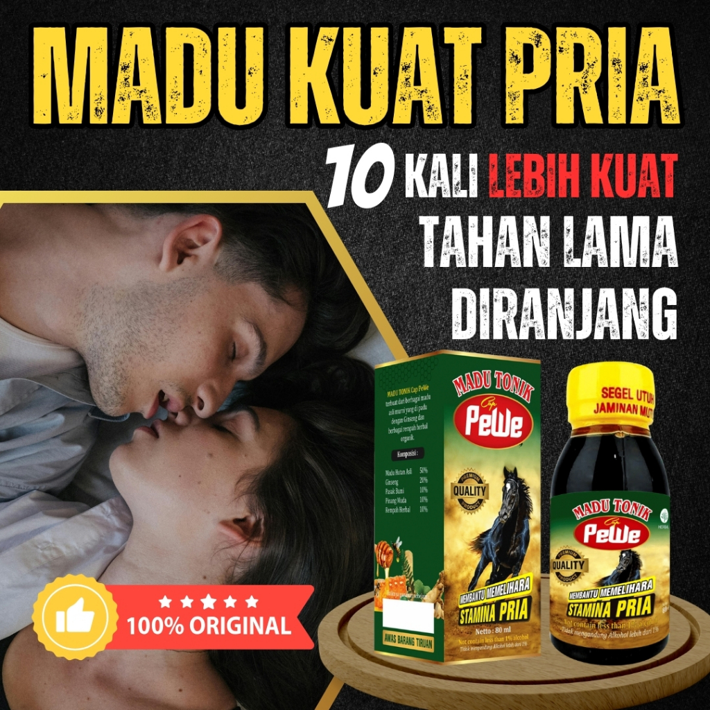 

Madukuat Madu Pewe Original | Penambah Stamina Pria Kuat Tahan Lama di Ranjang Tanpa Efek Samping