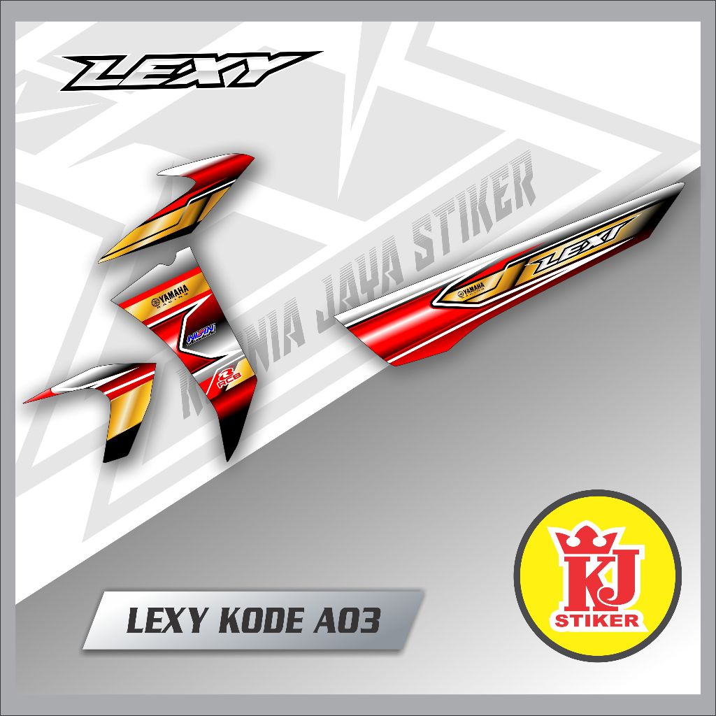 Stiker Motor LEXI Stiker Striping Motor LEXI Kode A04