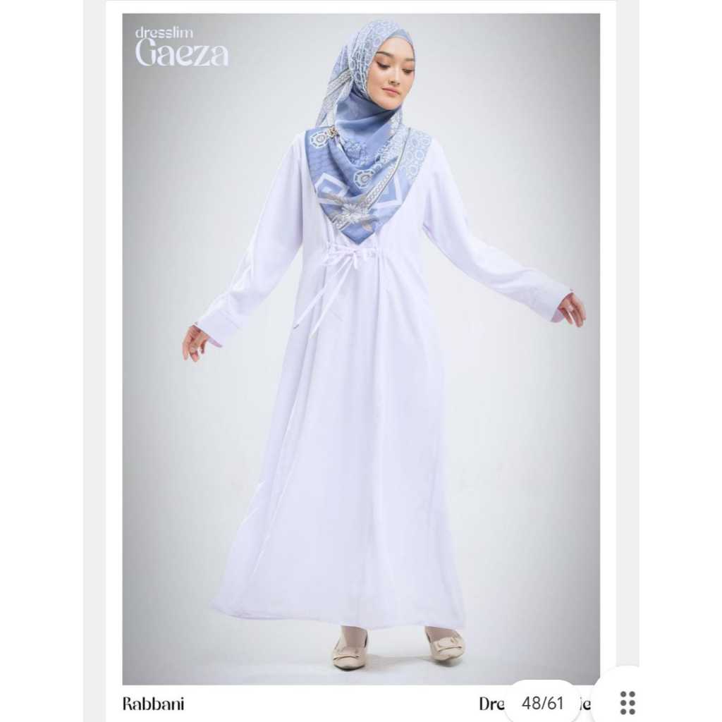 RABBANI Gamis Dresslim GAEZA Hitam Putih
