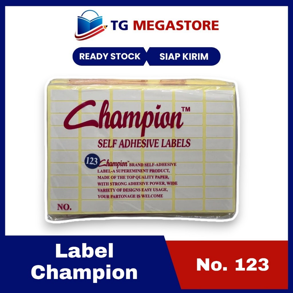 

Label Harga Champion No. 123 - 12 x 30 mm