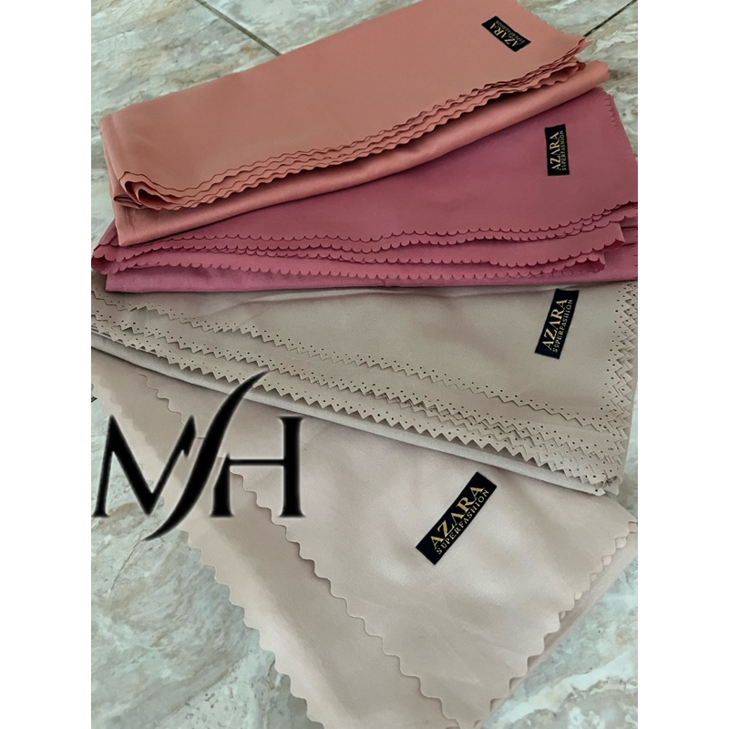 Hijab Segiempat Polos Fashion Voal 4Warna Lasercut Azara/Jilbab Azara Polos
