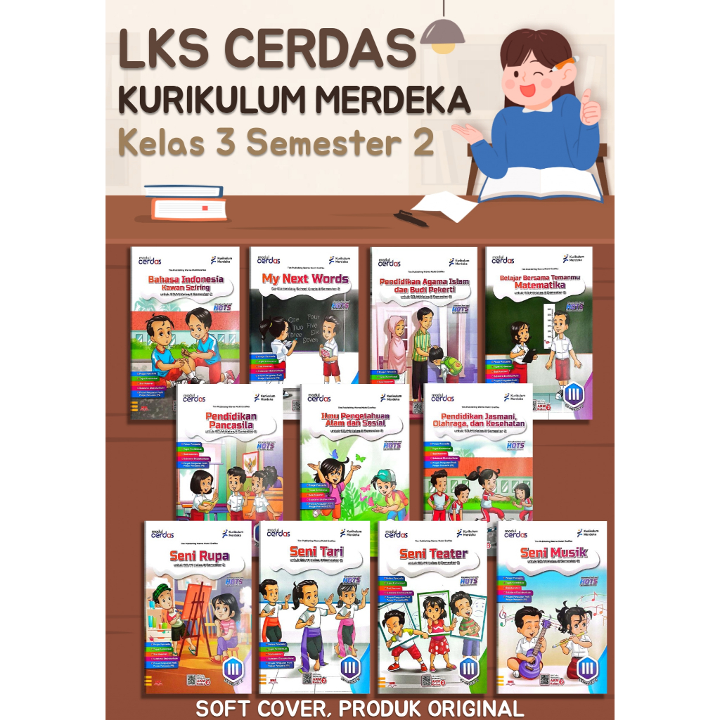 LKS Cerdas untuk Kelas 3 Semester 2 Kurikulum Merdeka (PT Warna Mukti Grafika)