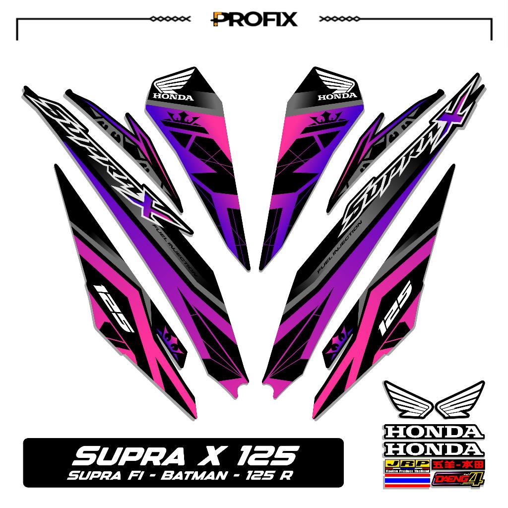 STRIPING STIKER SUPRA X 125 R MOTIF 44 STIKER DECAL SUPRA X 125 R-SUPRA FI BATMAN-125R