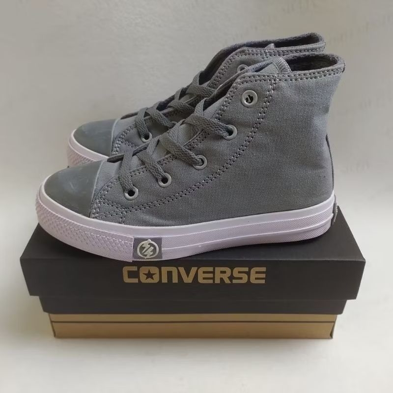 sepatu anak Converse all Star abu tinggi tali /sepatu anak laki laki dan perempuan
