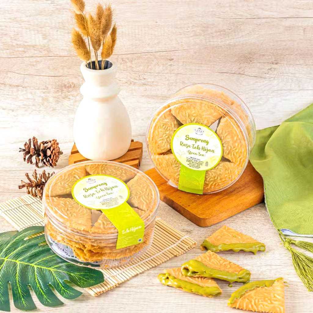 

LOVES SEMPRONG GREENTEA (TEH HIJAU) CEMILAN KUE KERING KEKINIAN MAKANAN RINGAN 100% HOMEMADE