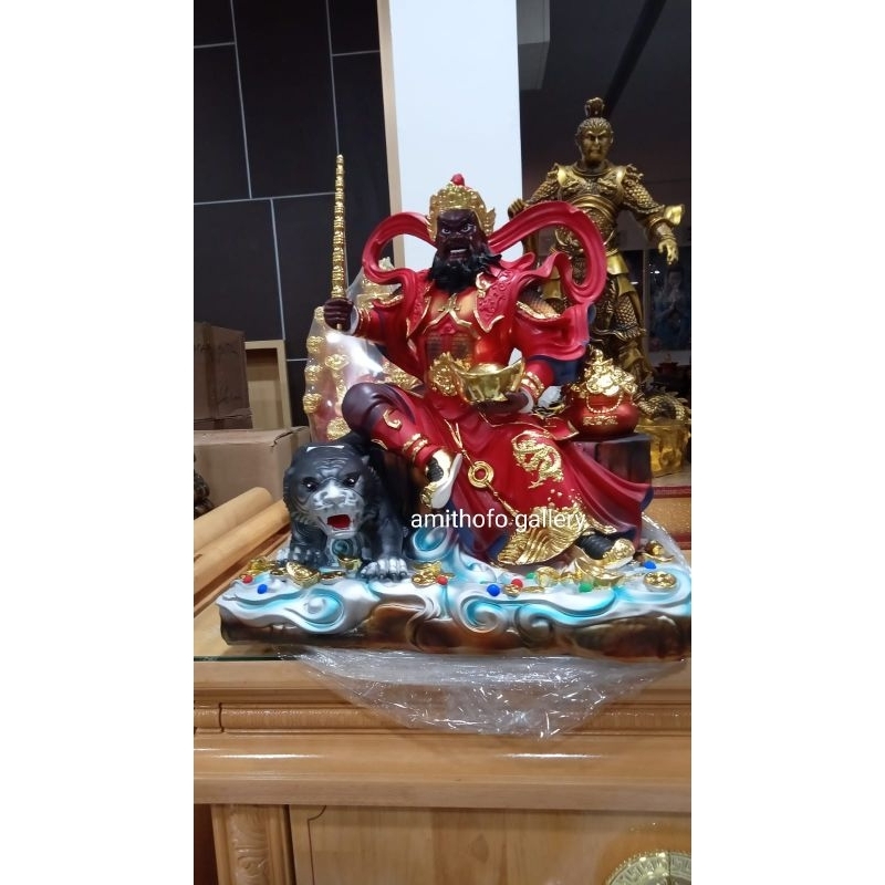 Patung dewa han tan kong/ rupang tio guan suei 16inc qing uy