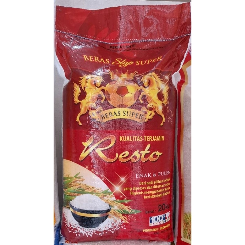 

beras slyp super resto 20kg kwalitas premium pulen enak
