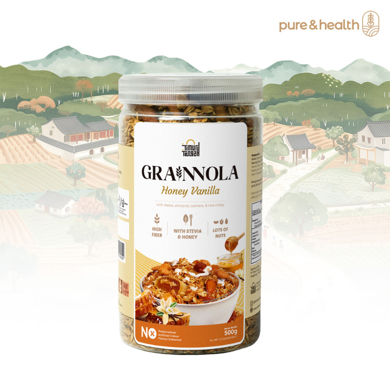 

Grainnola Granola Honey Vanilla Timur Tengah Oatmeal Sehat Natural Super Food