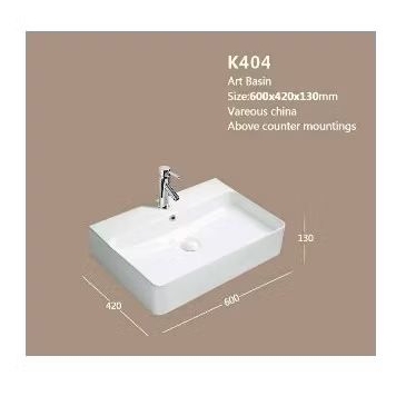 wastafel keramik kotak 60cm / wastafel cuci tangan minimalist