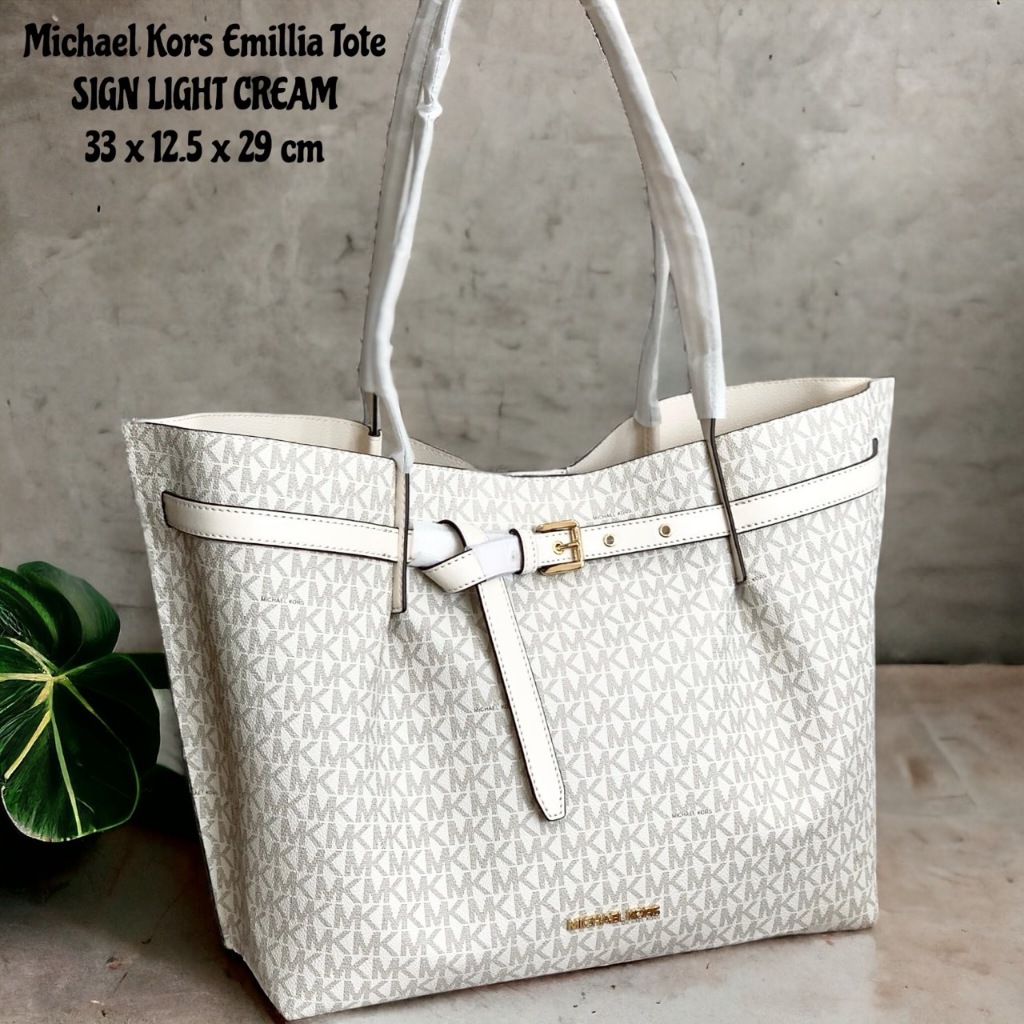 Tas Tote bag wanita MK Emilia Original 33x12x29cm