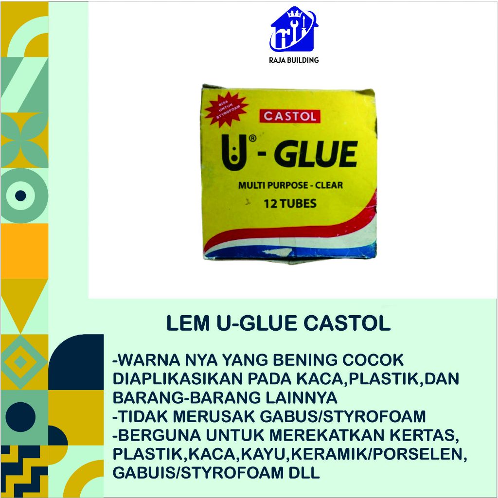 

LEM CASTOL U GLUE (20CC) / UHU / Lem Cair Serbaguna Styrofoam Glue Gabus Kertas Plastik