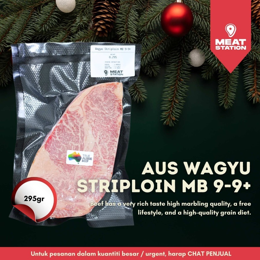 

AUS Wagyu Striploin MB 9-9+ 295g / Beef Steak Cut / Beef Import