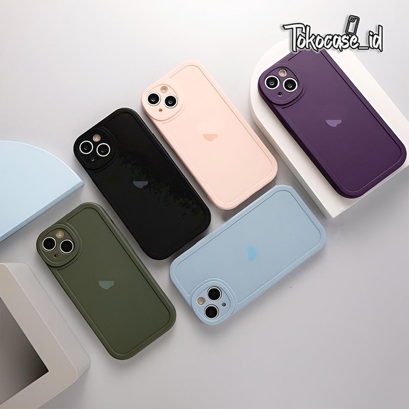 Rci297 New Round Case - Fullcover Softcase With Stiker Logo Compatible For Iphone 7 7+ X XS XR 11