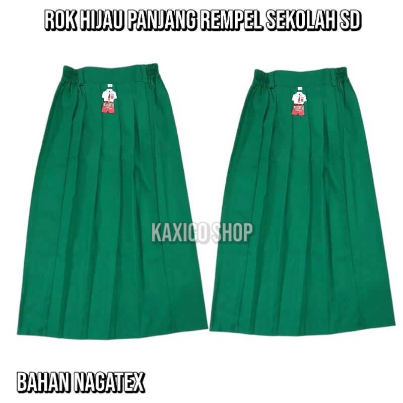 rok hijau panjang seragam sekolah SD MI anak perempuan