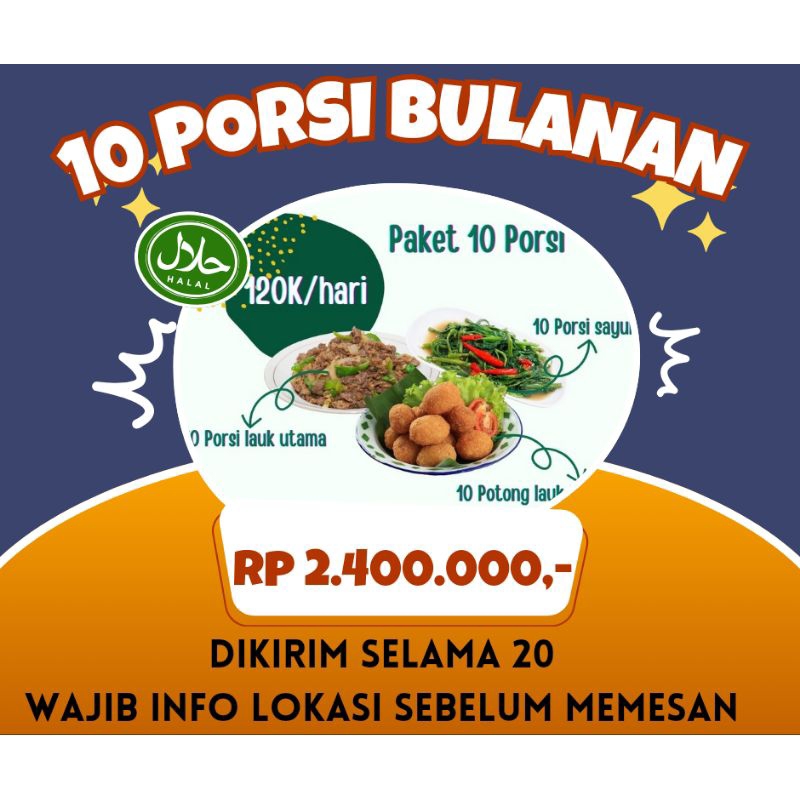 

Catering bulanan 10 porsi