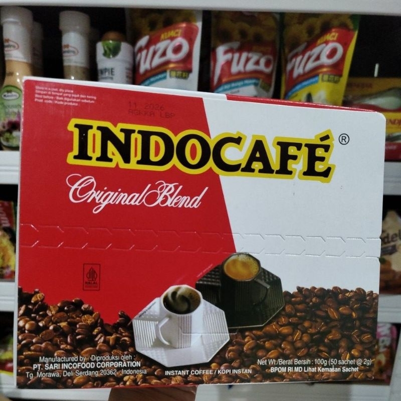

Indocafe Original Blend 100gr Box (isi 50 sachet x 2gr)