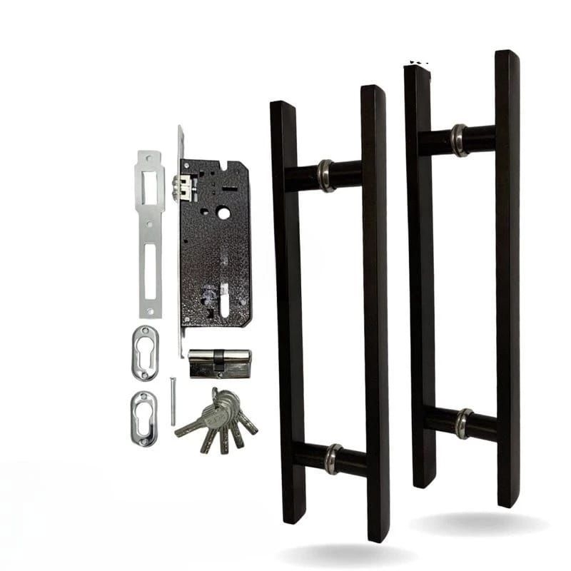 4pcs handle pintu rumah kotak baut tembus set kunci