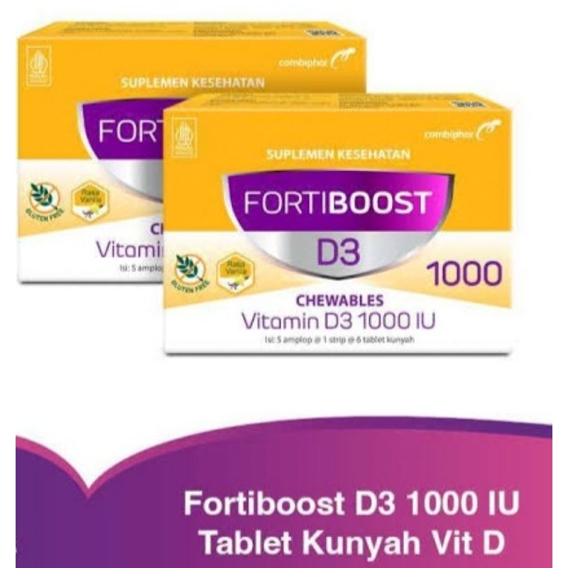 Fortiboost D3 BOX Tablet Kunyah Vitamin D 1000 IU
