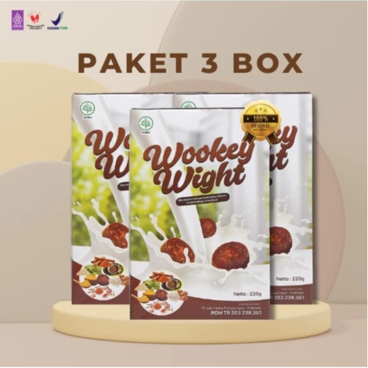 

Wookey Weight Asli - Susu Herbal Penggemuk dan Penambah Berat Badan 3 BOX