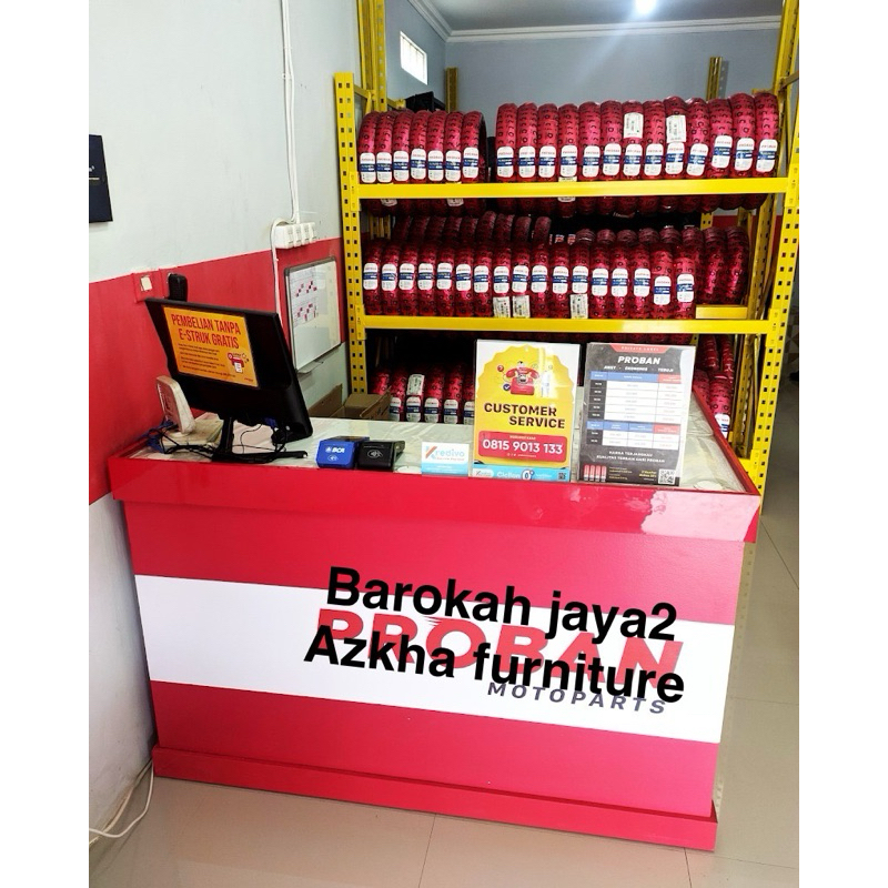 meja kasir portabel / meja kasir proban/ meja kasir bengkel meja kasir jualan meja kasir minimali