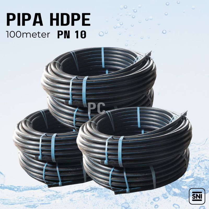 Selang PIPA HDPE air pdam  3/4inch PN 10 100meter