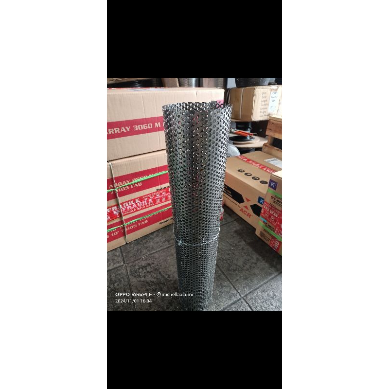 grill / ram box speaker lubang segi 6 ukuran 180x120 tebal 0.8mm