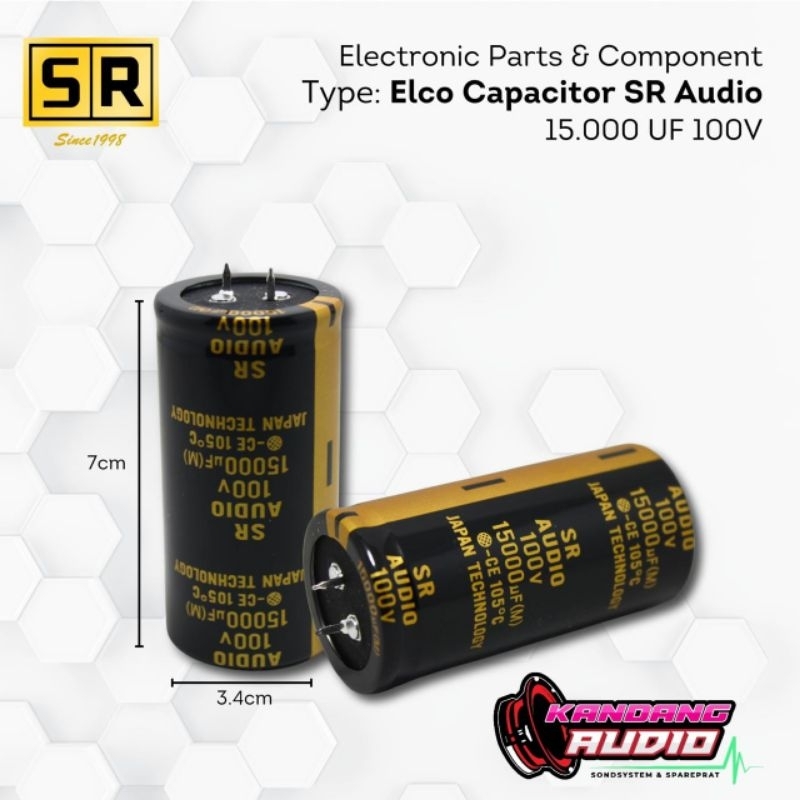 CAPACITOR ELCO SR AUDIO 15000UF 100V ELCO SR AUDIO 15000UF 100V