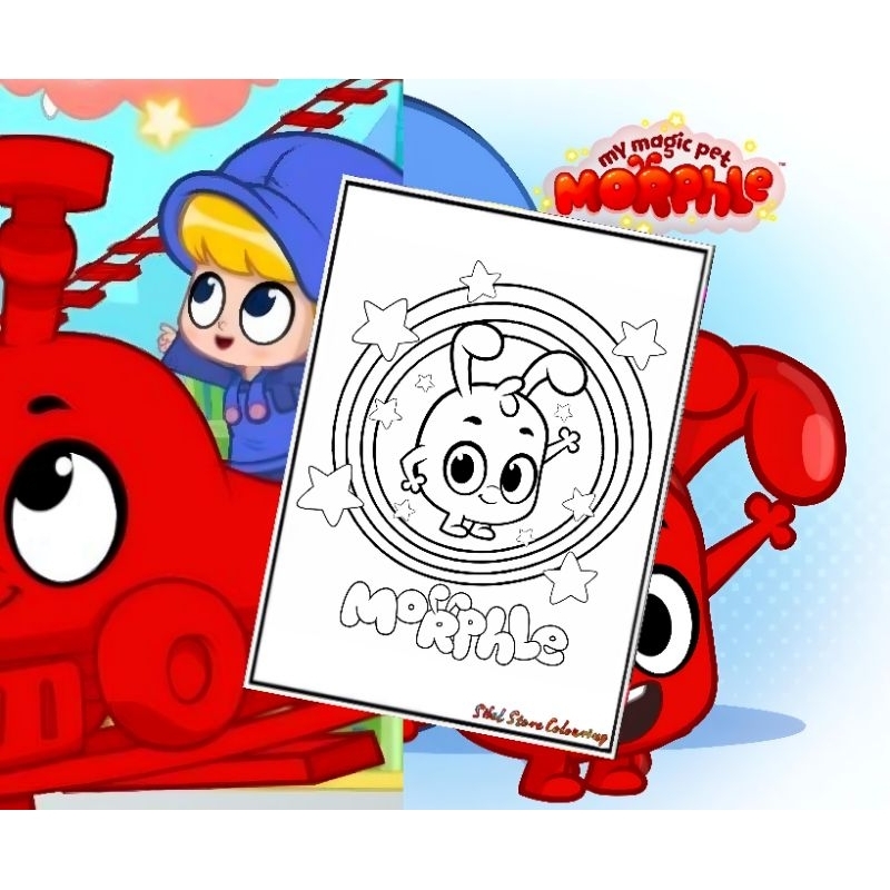 

Kertas Gambar Mewarnai My Magic Pet Morphle / Mewarnai Morphle / isi 10 Lembar Kertas Tebal 160gsm